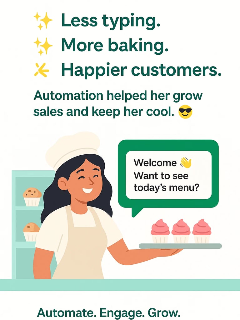 WhatsApp automation, automate, engage, grow with talk create