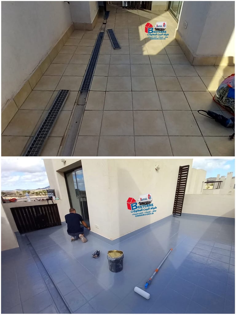 عزل السطح قبل وبعد البيت