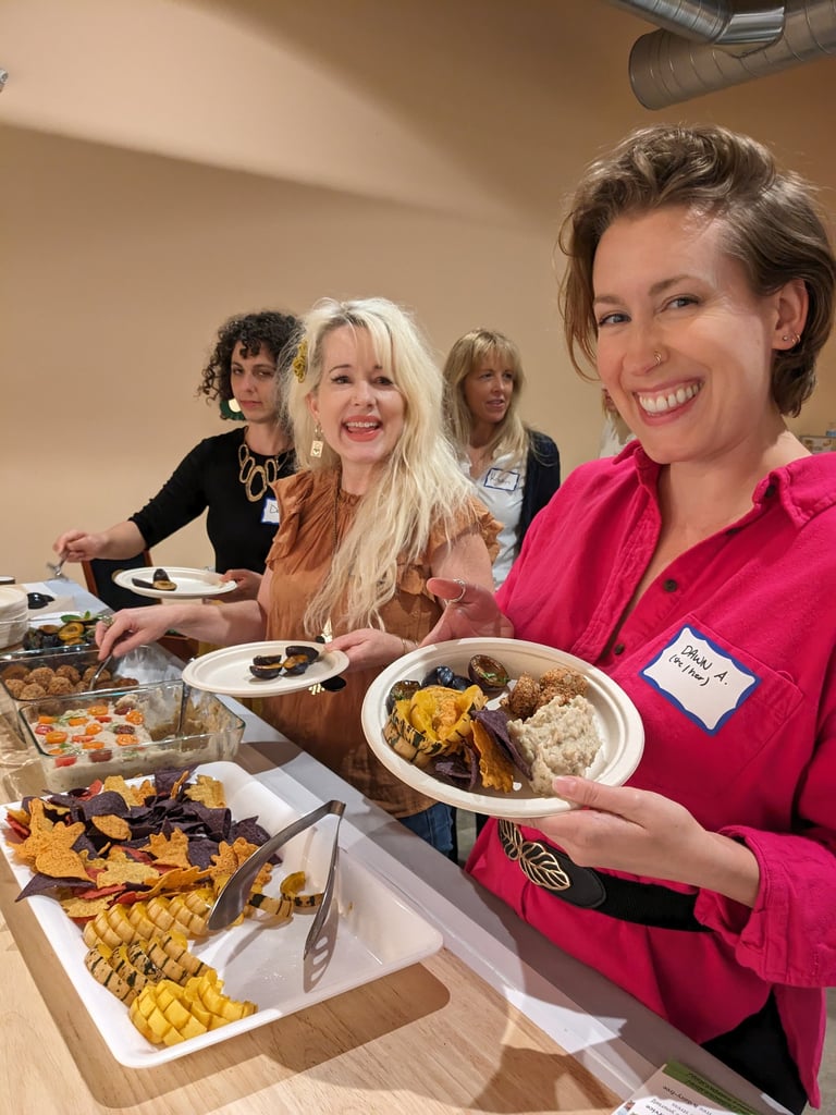 delicata squash at networking event, healthy Portland catering gluten free dairy-free vegan