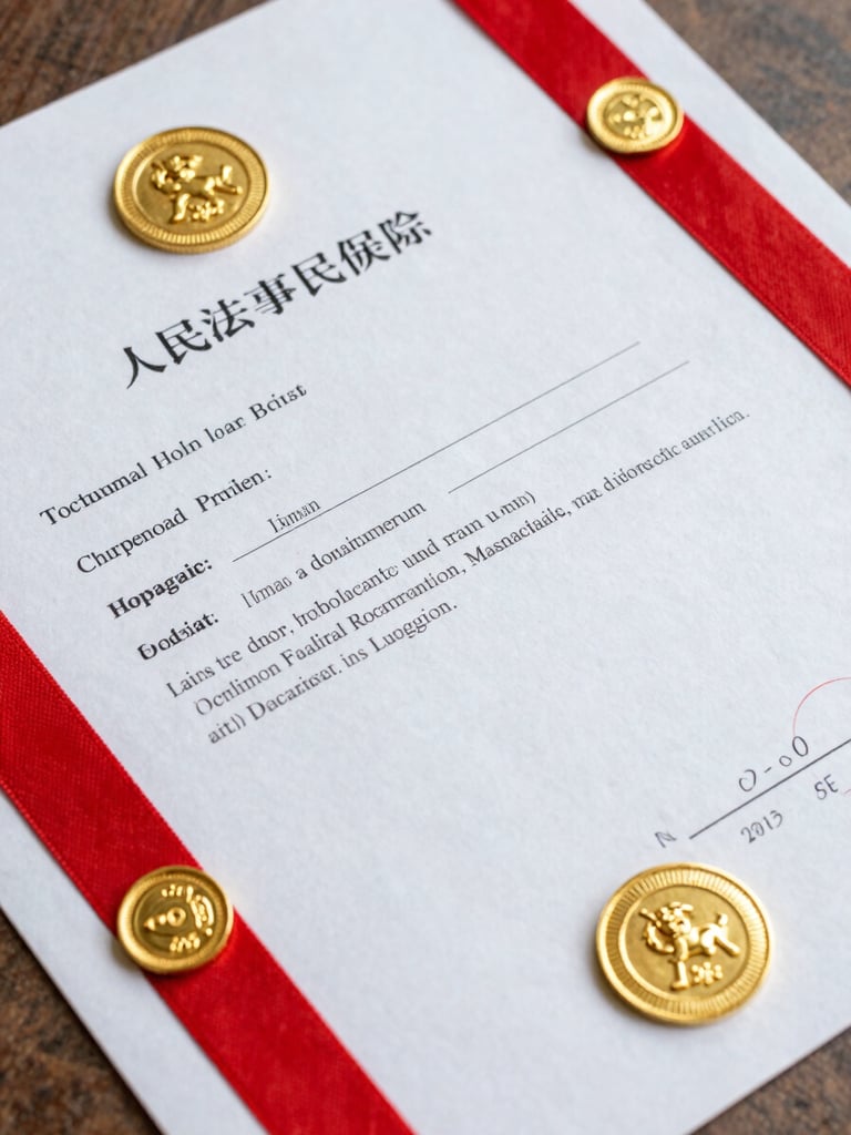 Top-down flat lay of official legal documents with red ribbons and embossed gold seals on a clean slate surface, clinical daylight, sharp focus.