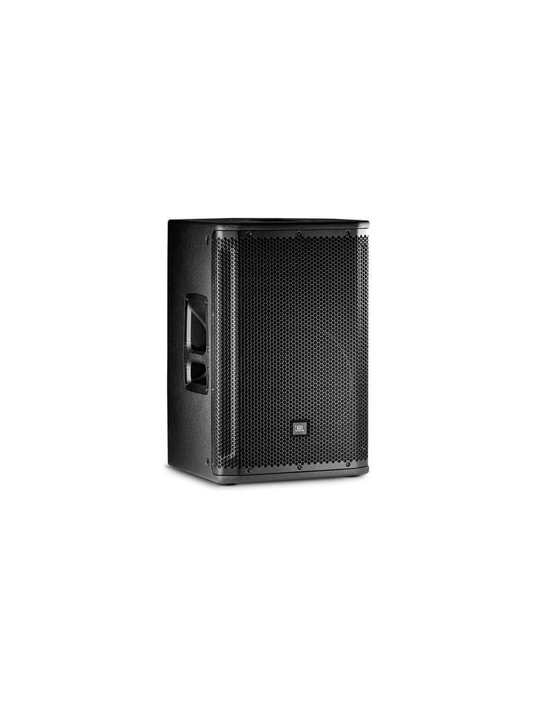 Altavoz JBL SRX812P para alquiler, vista lateral