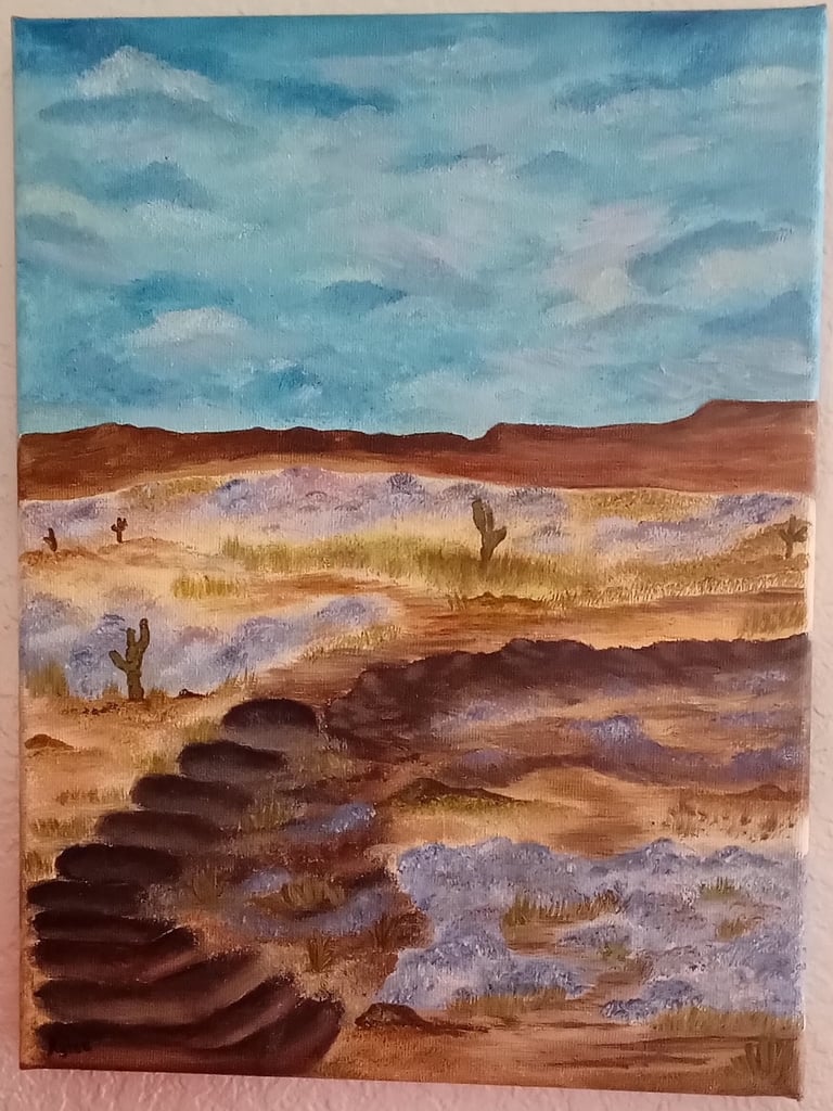 Seeing Beauty in the Badlands (painting) Kylee Nicole Smith