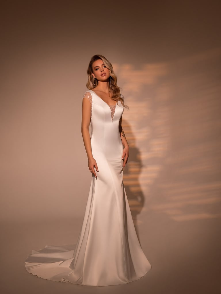 robe sirène en satin, élégant et chic