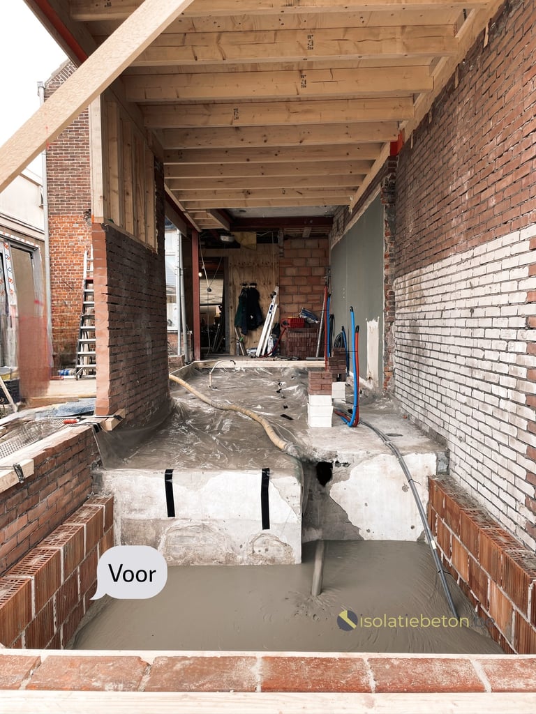 Isolatie uitvulling schuimbeton
