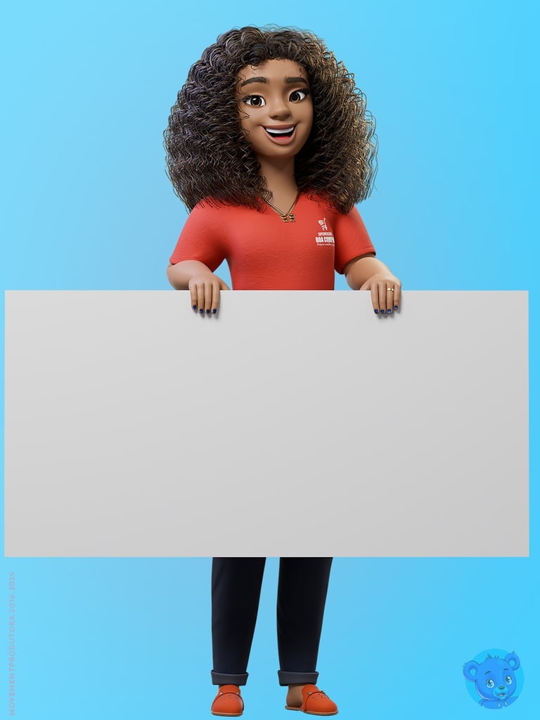 mascote 3D personagem 3D