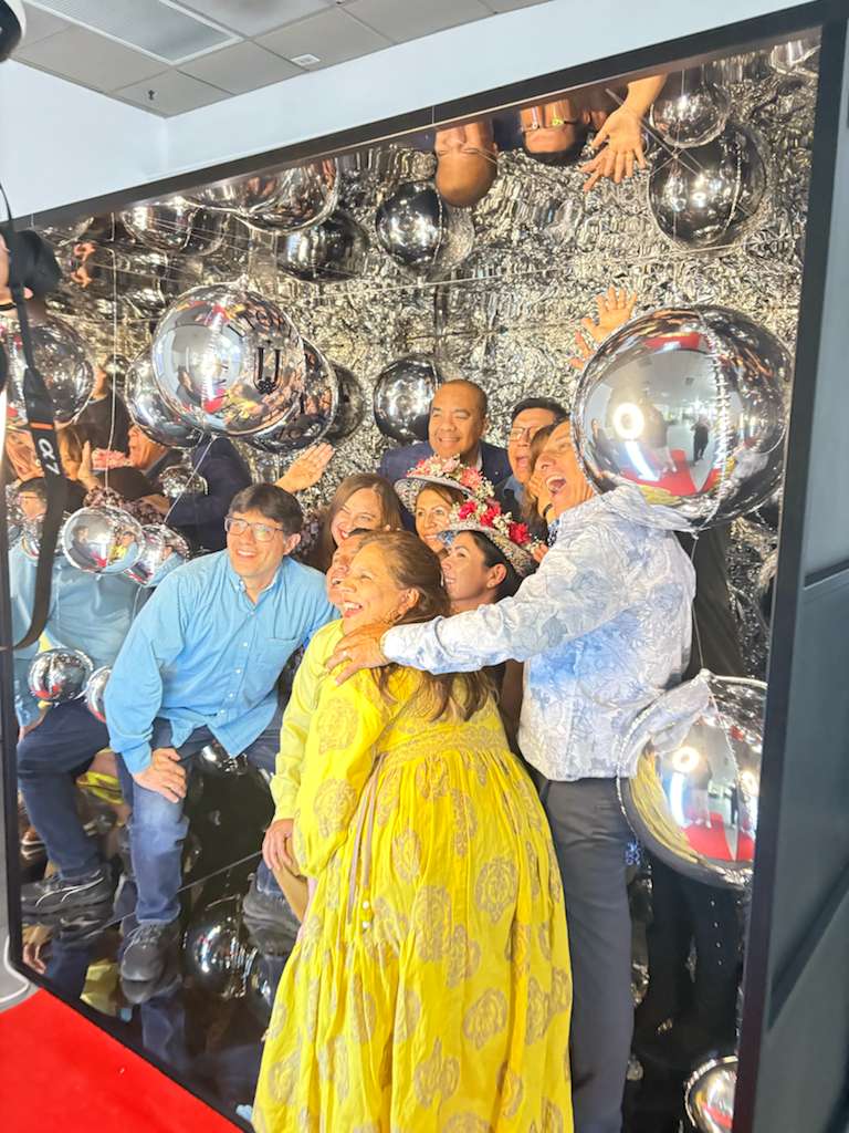 celebrating in a party