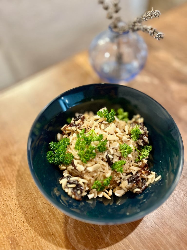 riz pilaf thym pruneau