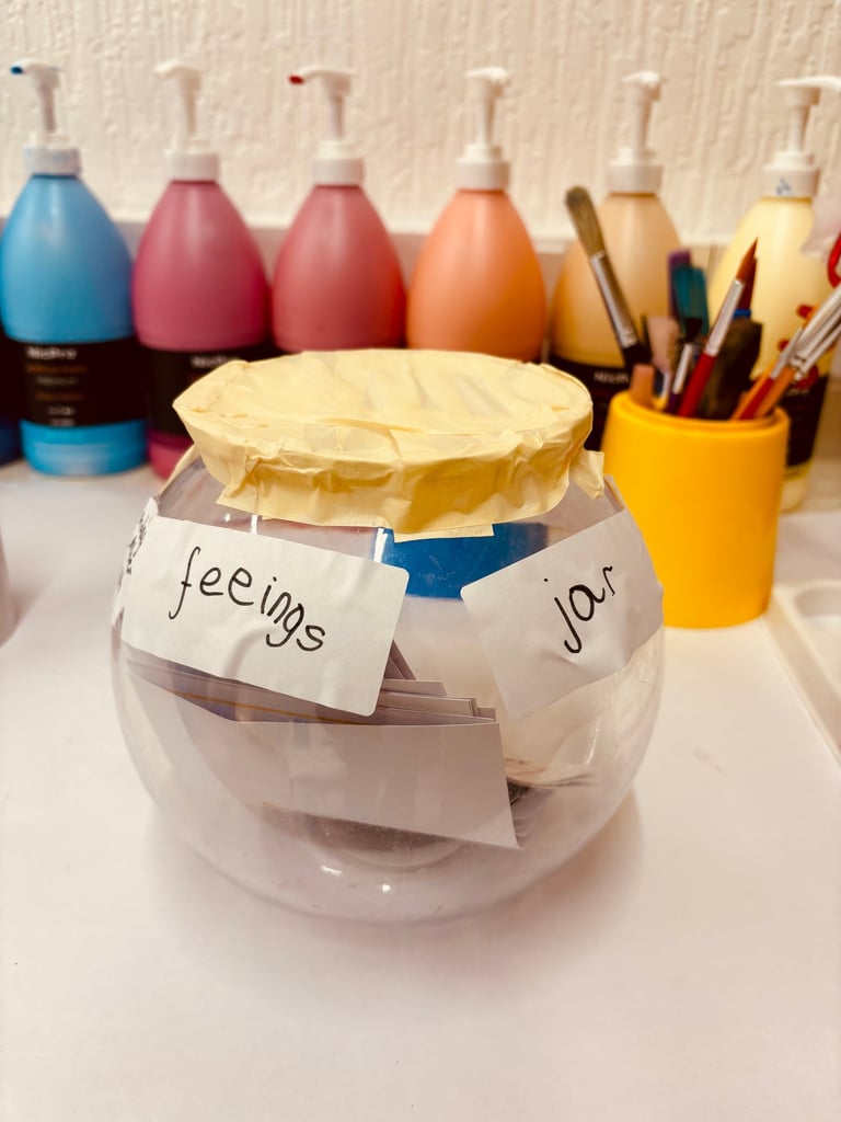Feelings Jar from Art Therapy Session