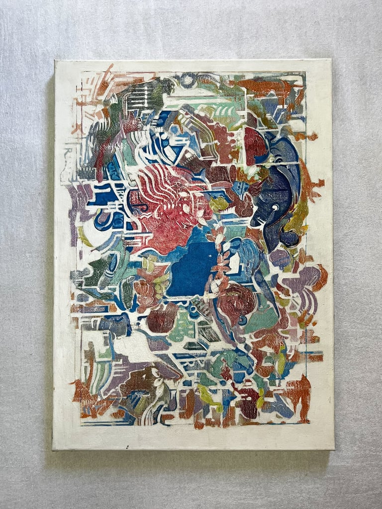 a painting of a painting of a painting of a painting of a man