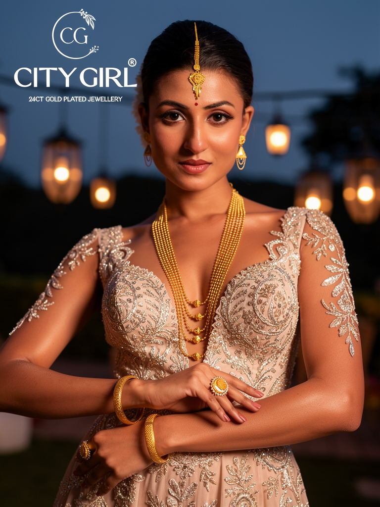 City Girl Jewellery - citygirlbangles - 18 Carat Gold Plated  - Party Wear - Bangles Set