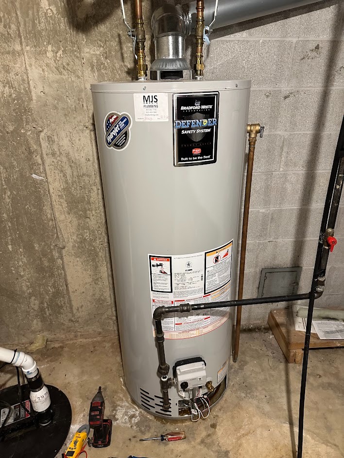 gas water heater installation in basement