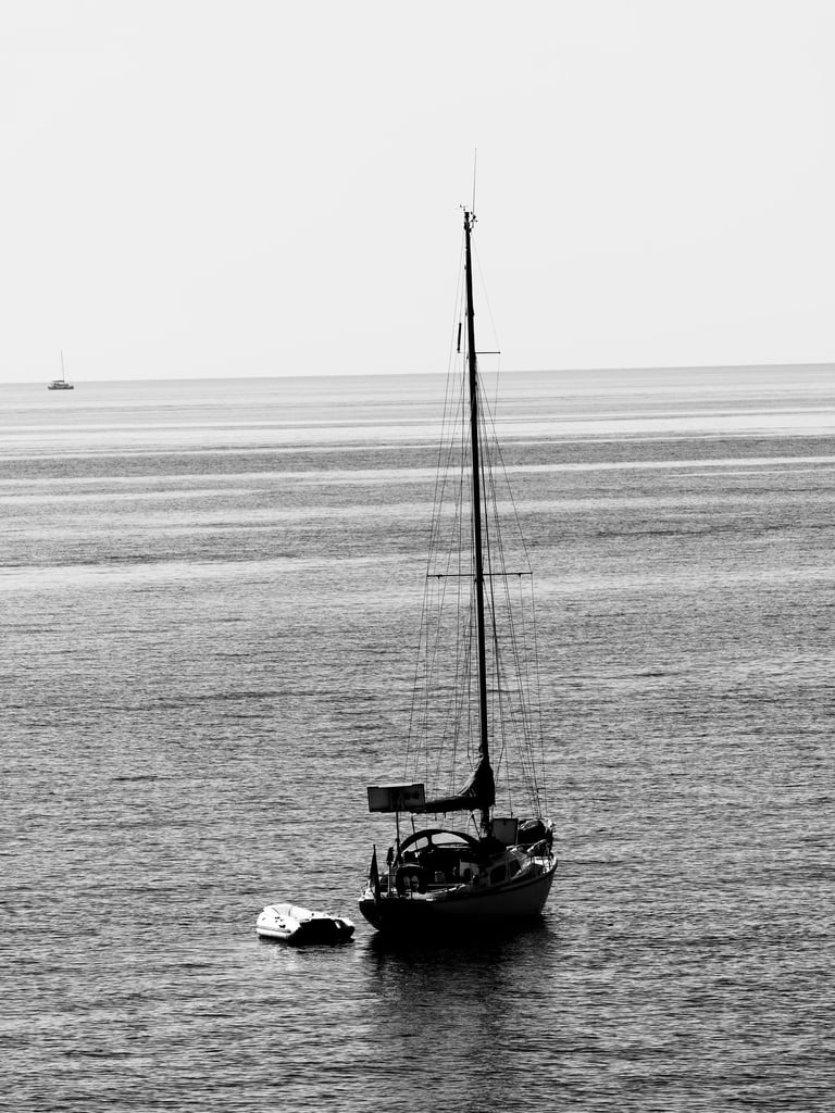 tirage d'art bateau noir et blanc