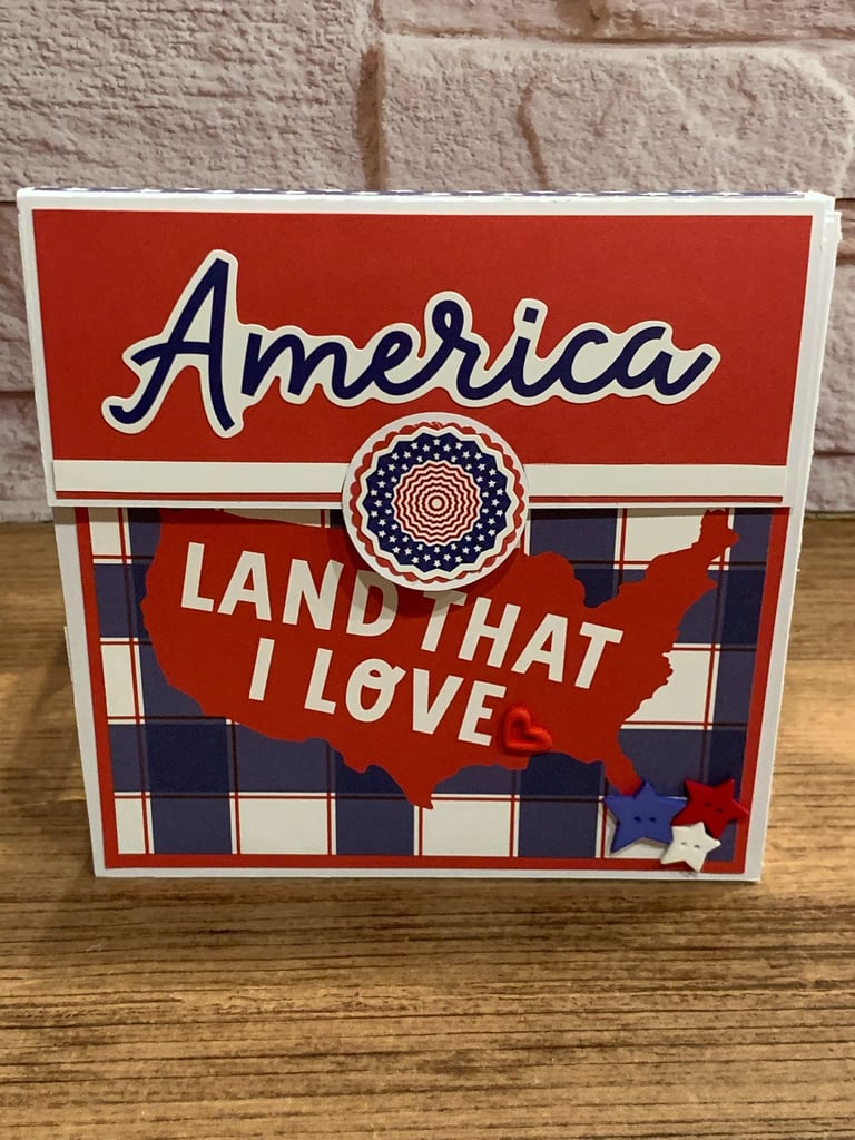 America-Themed 6" × 6" Photo Album
