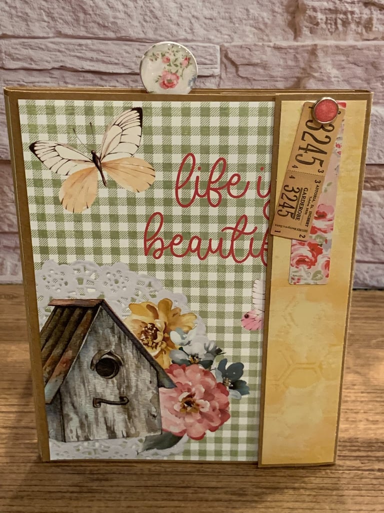 Life is Beautiful Handmade 6 × 8 Photo Folio