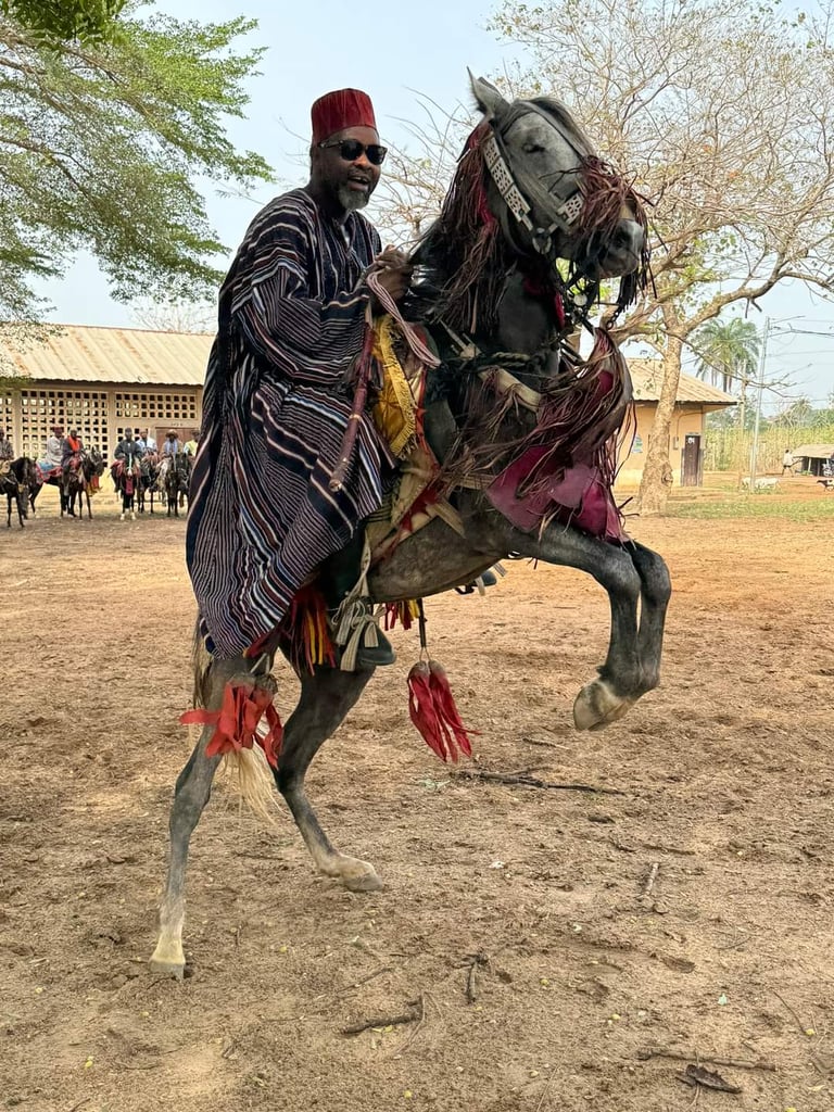 A Horse man Sitting on the Horse during the Gaani Festival in Nikki Benin