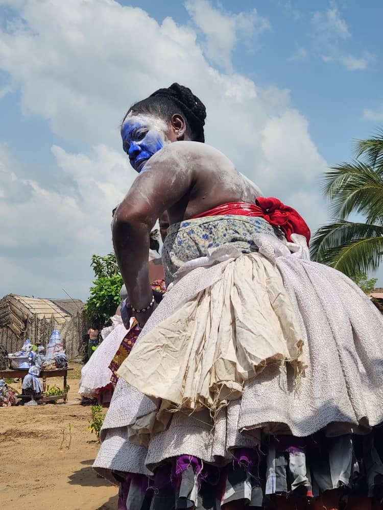 Ganbada Adept's Dancing during the Voodoo Festival in Benin