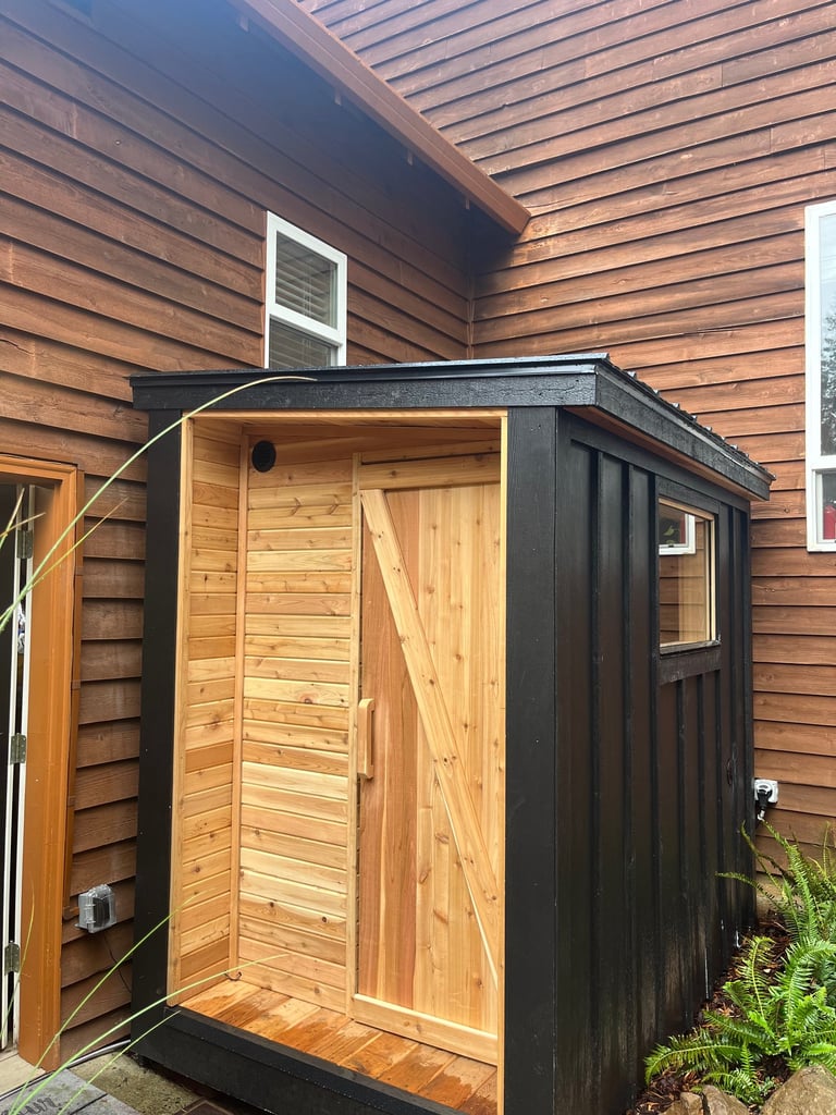 Exterior of sauna