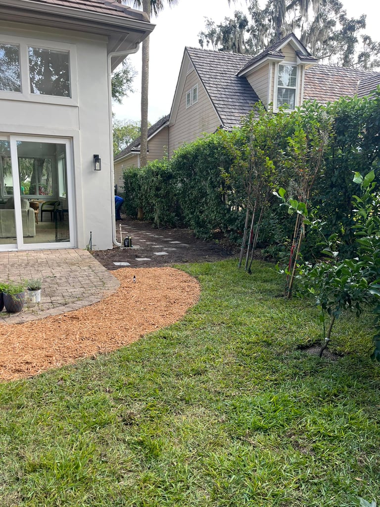 after professional landscaping