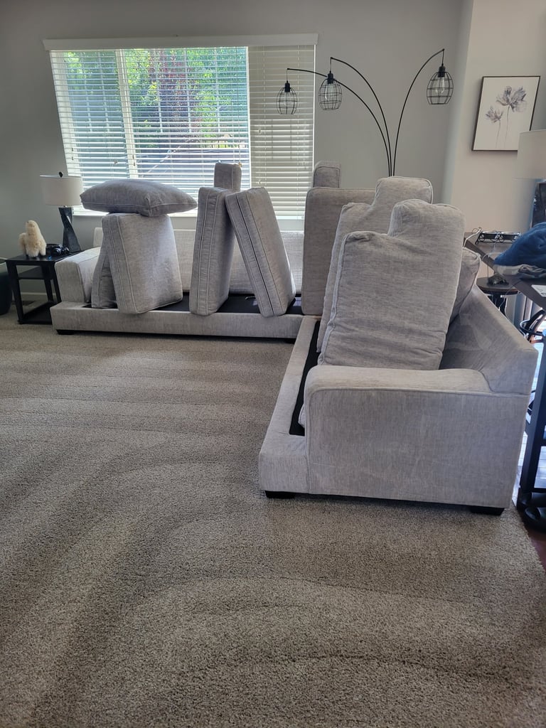 Fast Drying, Beautiful Finished results of Couch & Carpet  with king organic clean