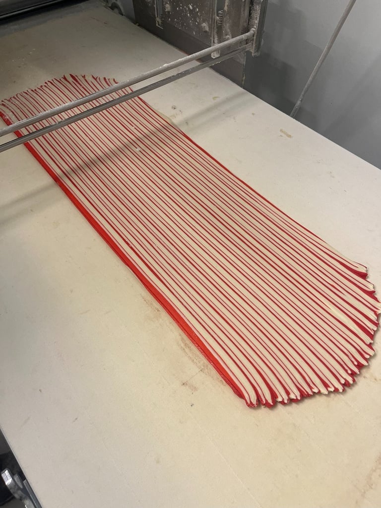 Pate sur le laminoir