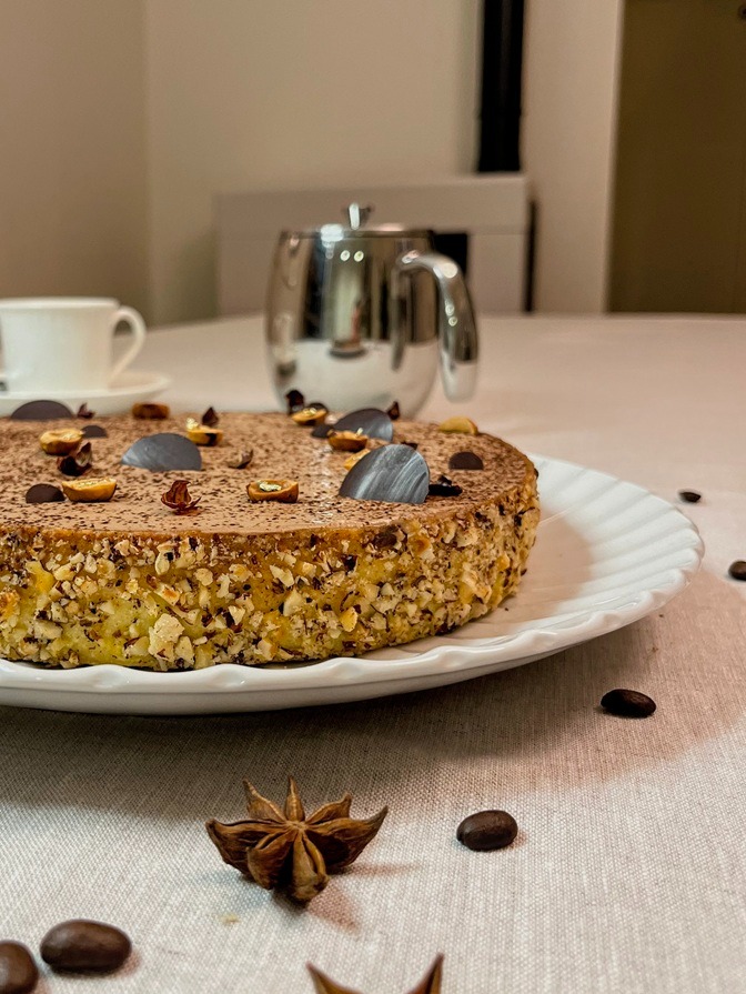 Tarte moka chocolat noisette