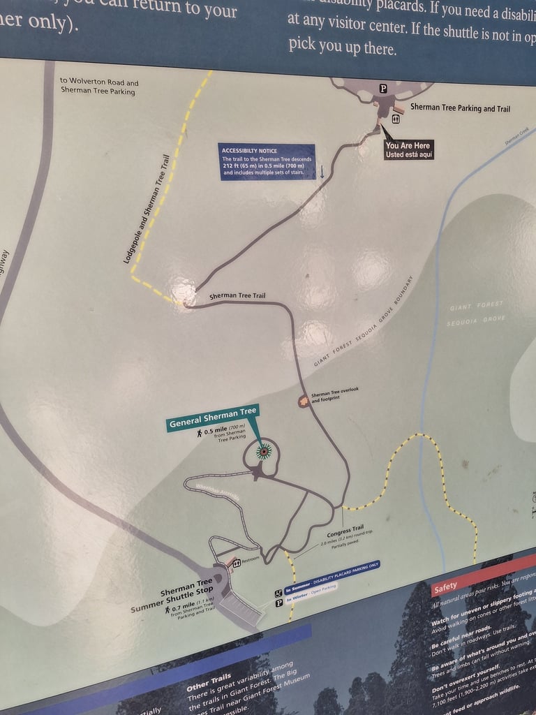General Sherman trail map