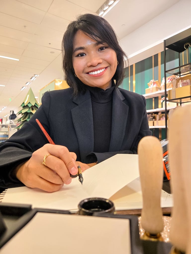 On-site calligraphy for luxury brand event by New York City calligrapher