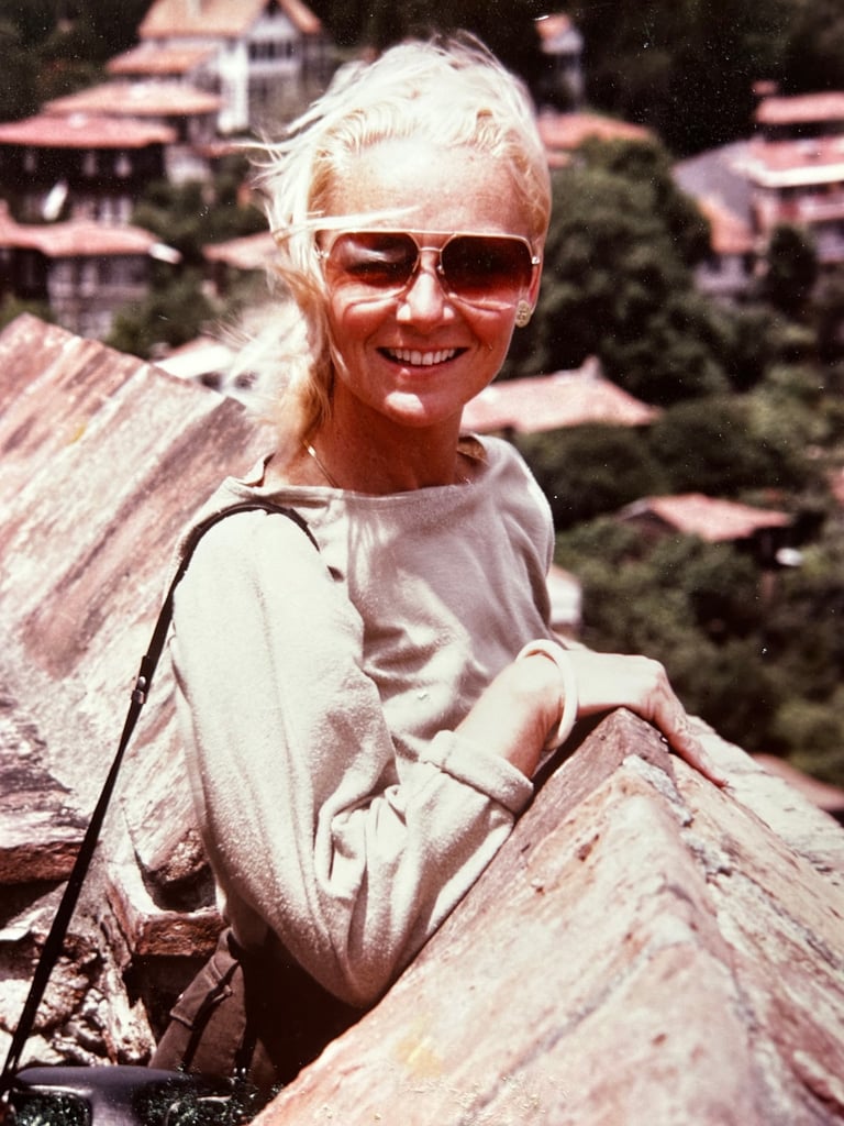 Elizabeth Horner on the ramparts of Rumeli Hisar, overlooking the Bosporus, in Istanbul.