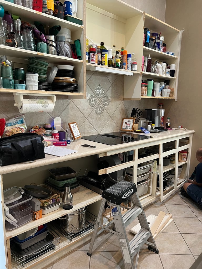 Demo during cabinet refacing