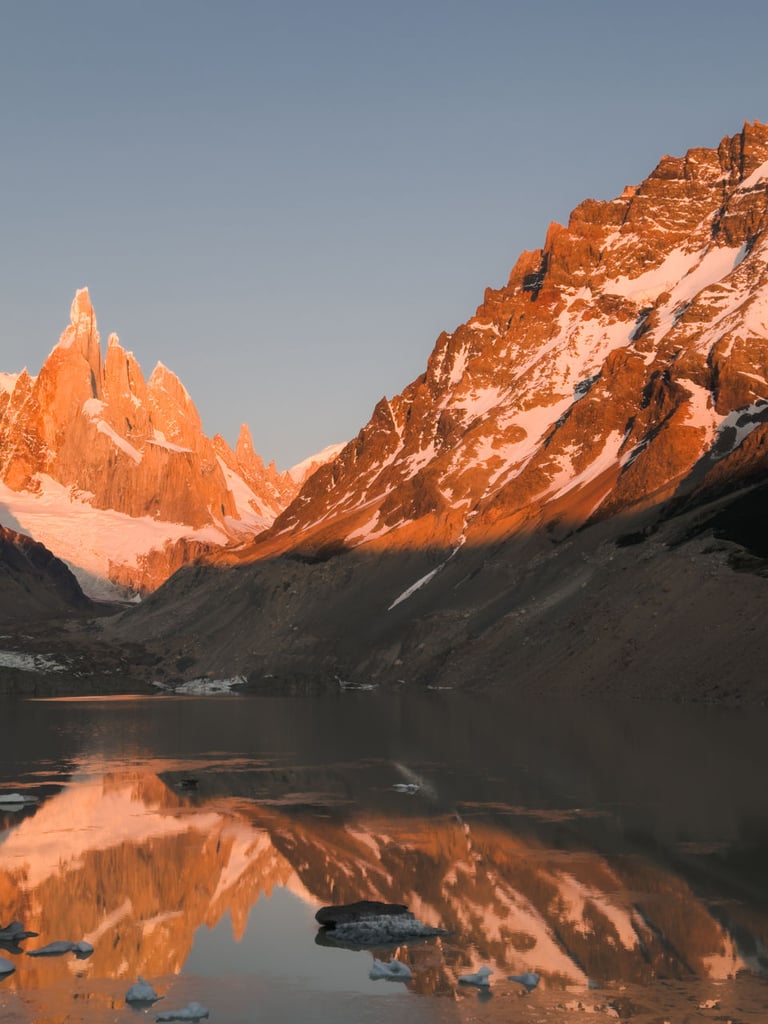 Sunrise over Torre Lagoon and  Fitz Roy