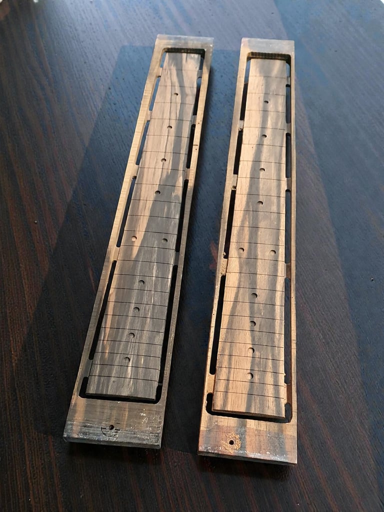 Touches guitare 25.5" - Radius 12" - Ziricote