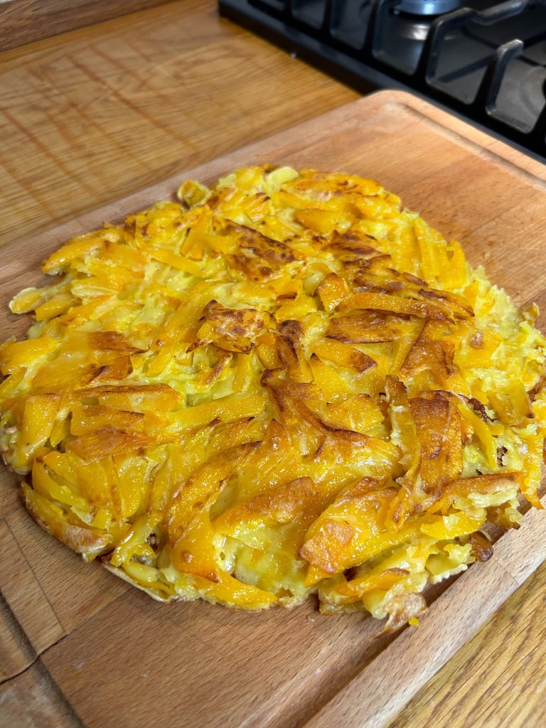 Jeon di zucca - pancake coreano salato alla zucca | © Cookingwiththehamster