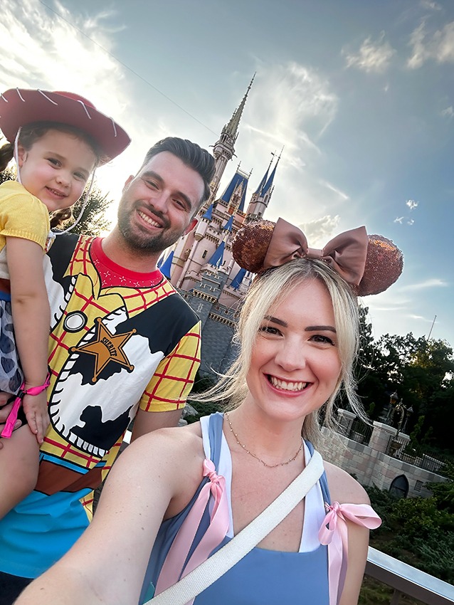 Lindsey Roberts pictured in front of Cinderella Castle at Disney's Magic Kingdom® Park.