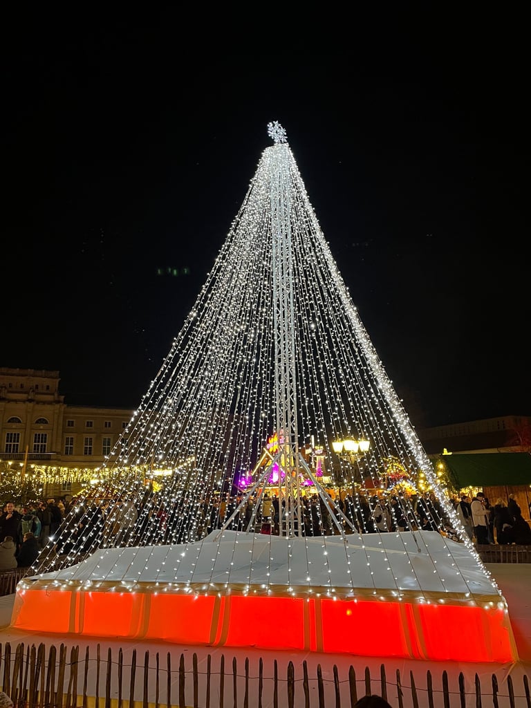 Arty symbolic Christmas tree in Karlsruhe