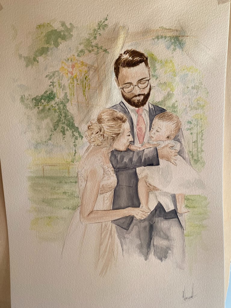 peinture personnalisée mariage