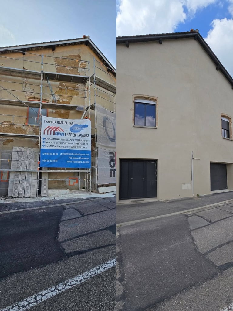 Restauration d’une façade en pisé à Bourgoin-Jallieu – Civan Frères Façade