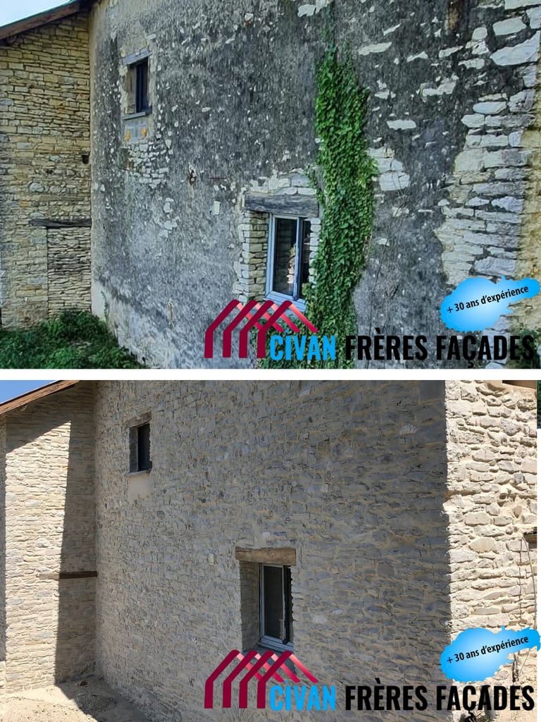 Joint de pierre réalisé par Civan Frères Façades