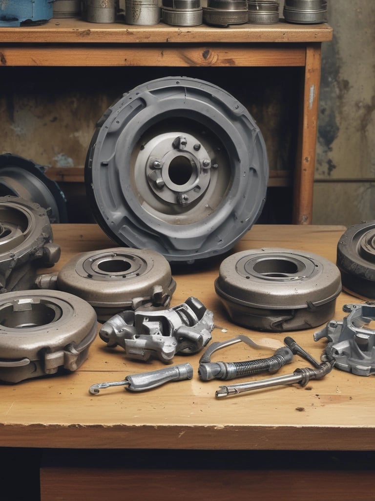 a table with a lot of tools and tools on it