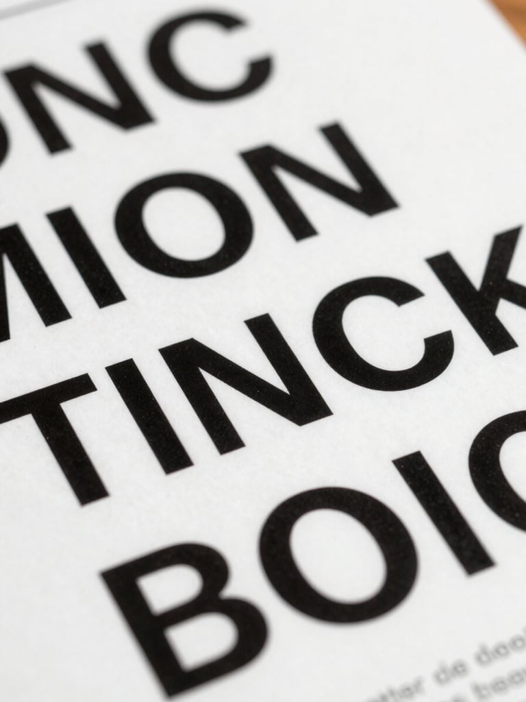 Close-up detail crop of a website product page, sharp typographic scale visible, clean grid lines, daylight studio lighting, no people, high contrast on white ground