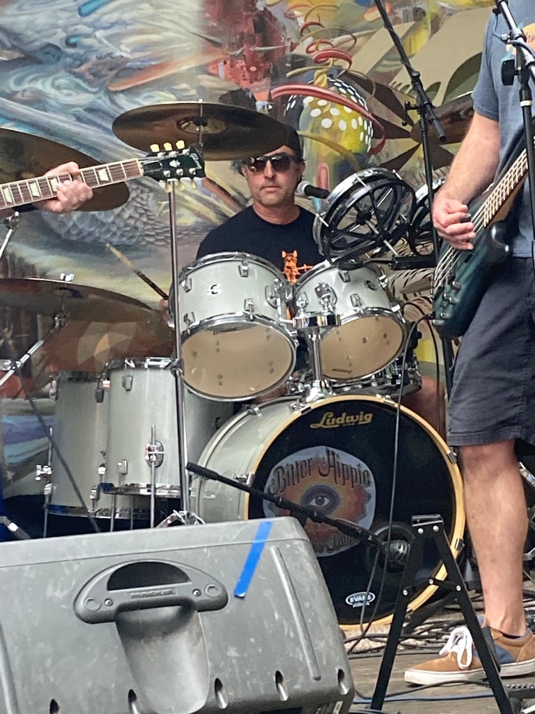 Tim on drums