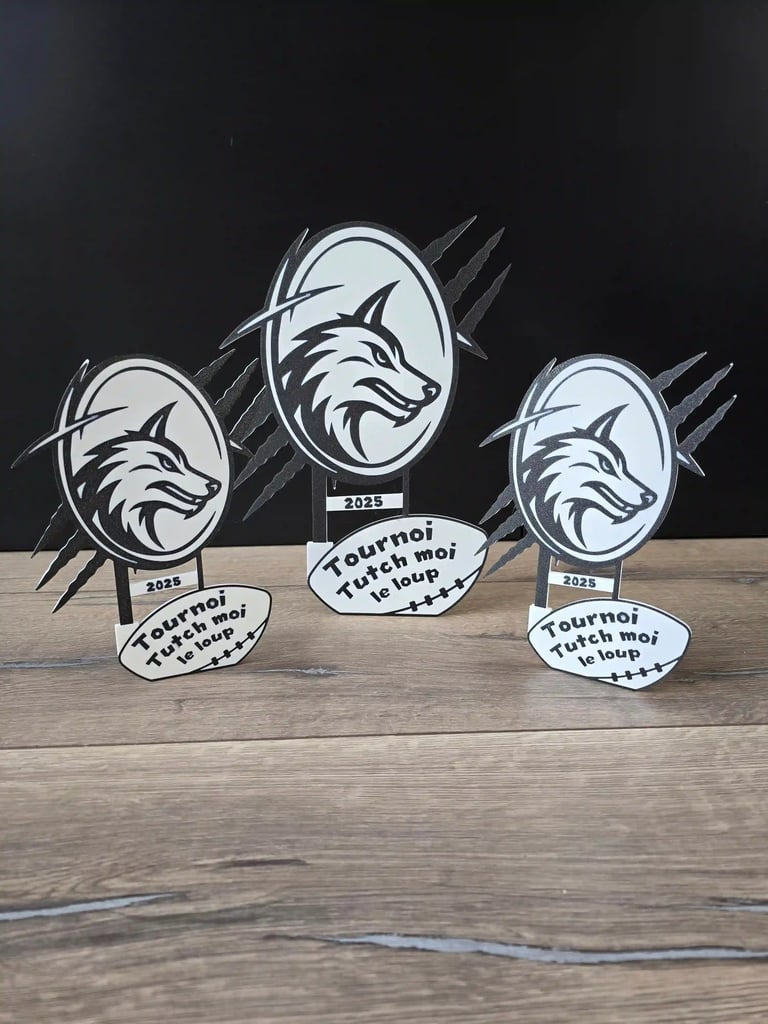 trophées pour un tournoi en impression 3d
