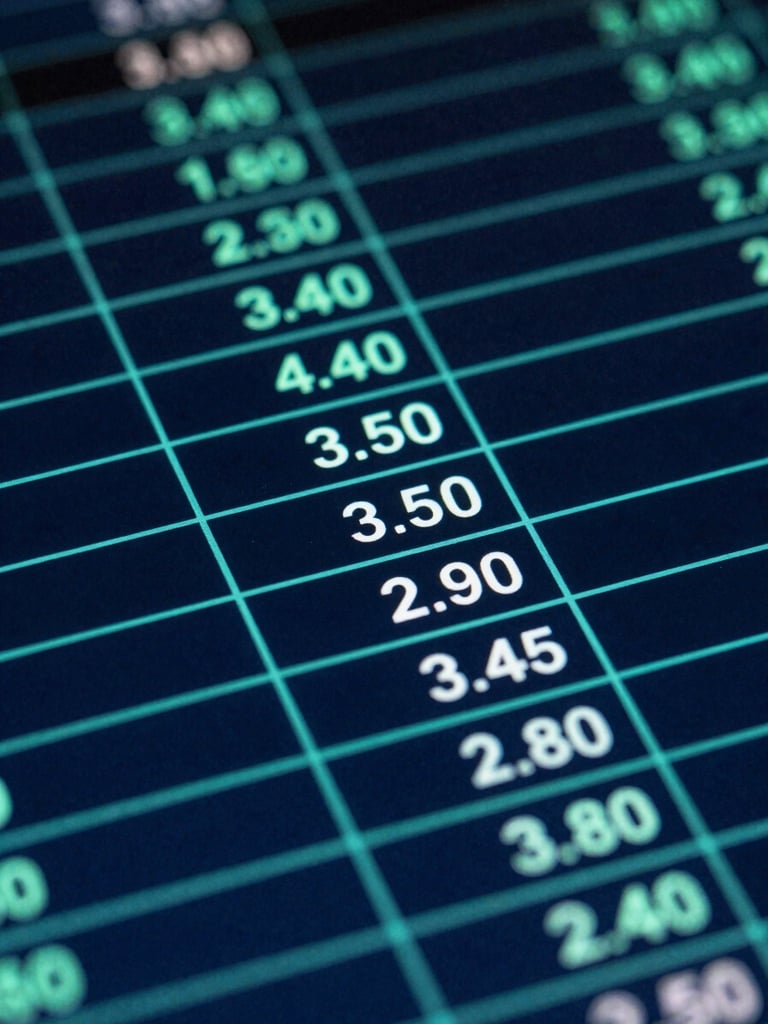 Macro close-up of a clean financial projection table with teal grid lines, glowing numbers on a dark screen, sharp focus, premium tech aesthetic