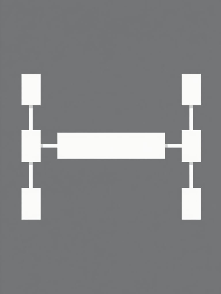 Flat vector technical blueprint of a continuous deployment pipeline, desaturated slate and gray tones, clean orthographic projection, no text
