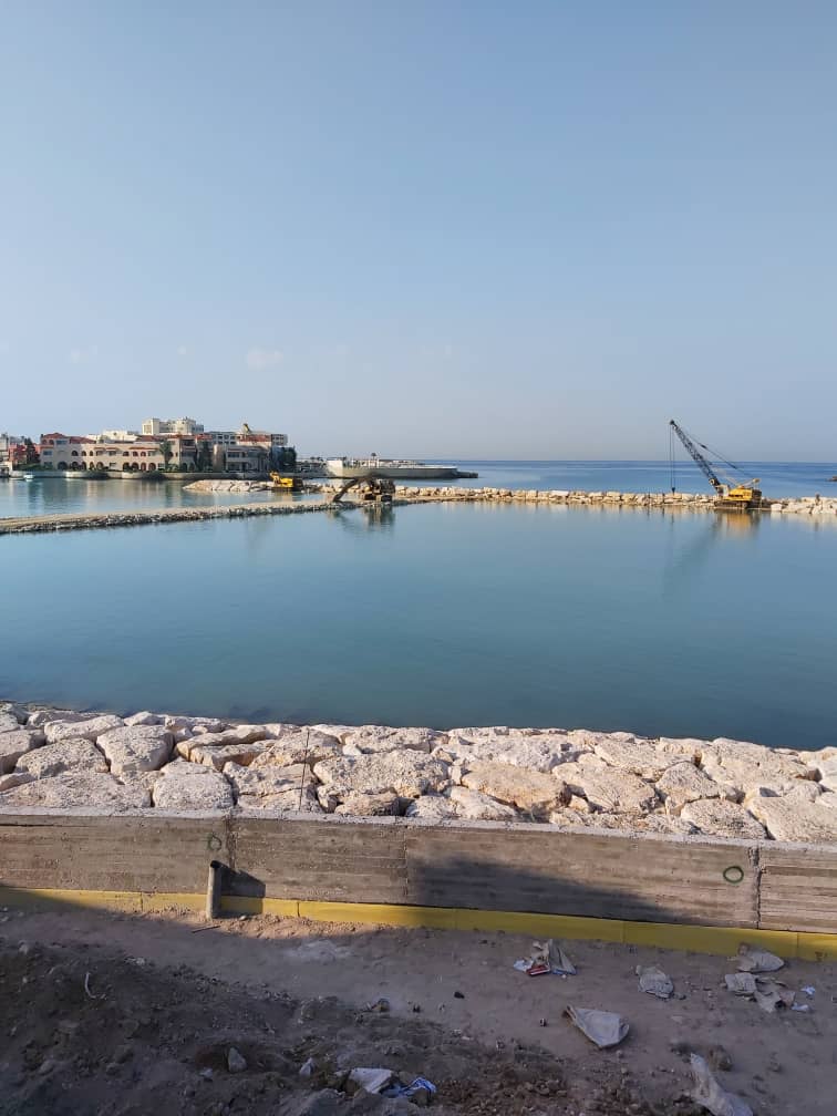breakwater at the Lawadesia resort, Latakia, Syria