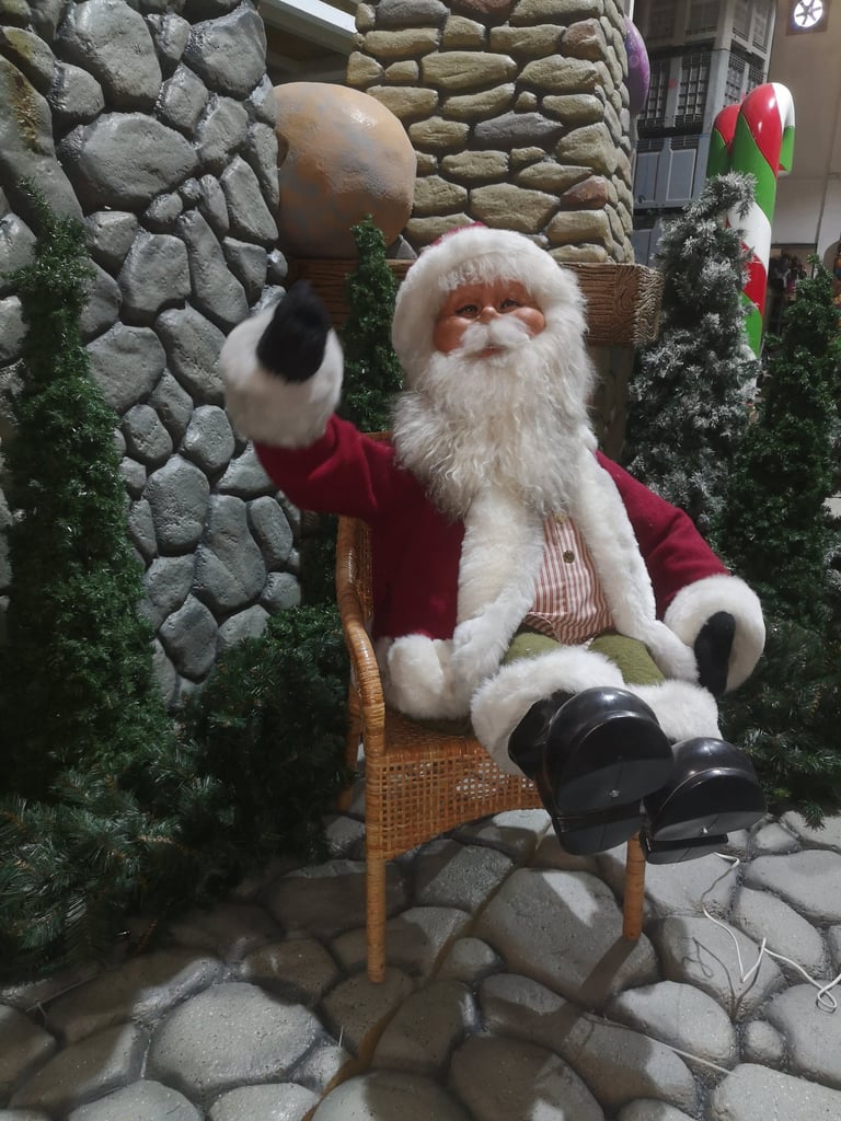 Papa Noel Santa Claus animatrónico movimiento alquiler decoración/tematización