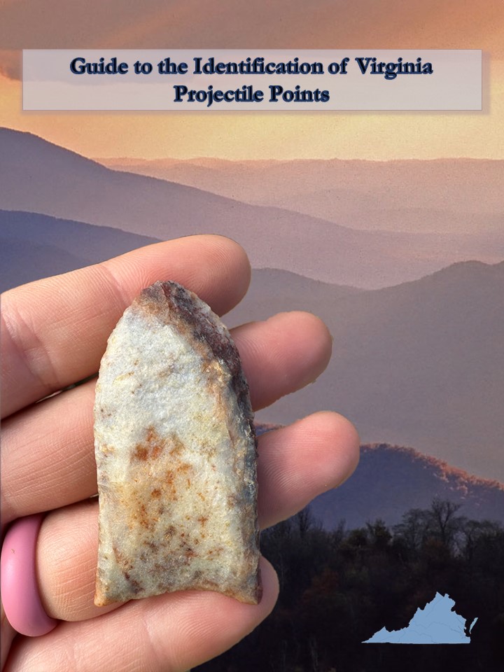 Little Cattail Creek Chalcedony CLOVIS Virginia Projectile Point, E. Cagney Blue Ridge Sunset