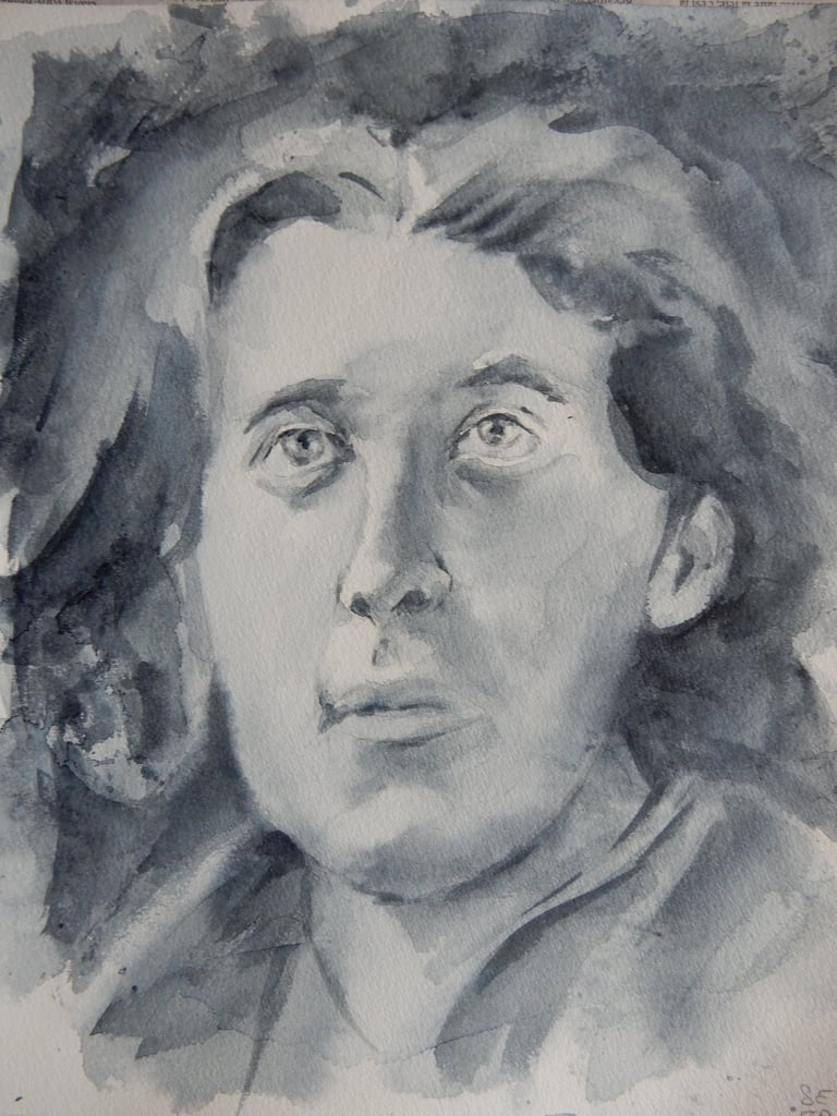 Oscar Wilde, aquarelle sur papier 100% coton, Sébastien Schoch