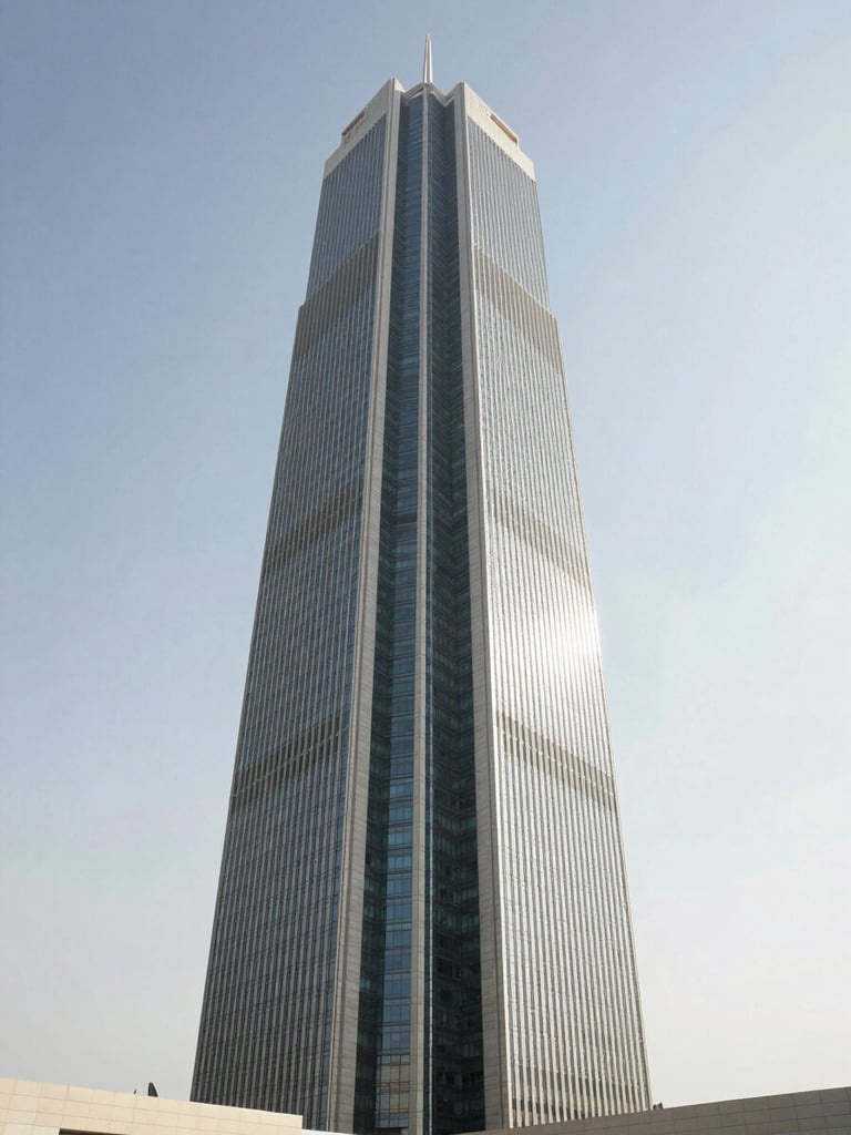 Wide exterior view of Nahar Tower in Deira, Dubai, clean architectural lines under bright midday sun, showcasing the physical presence of the office.