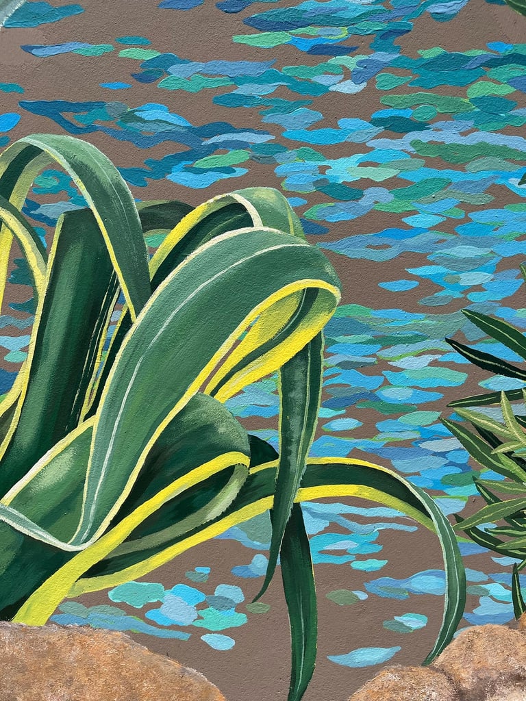 agave peinture acrylique murale