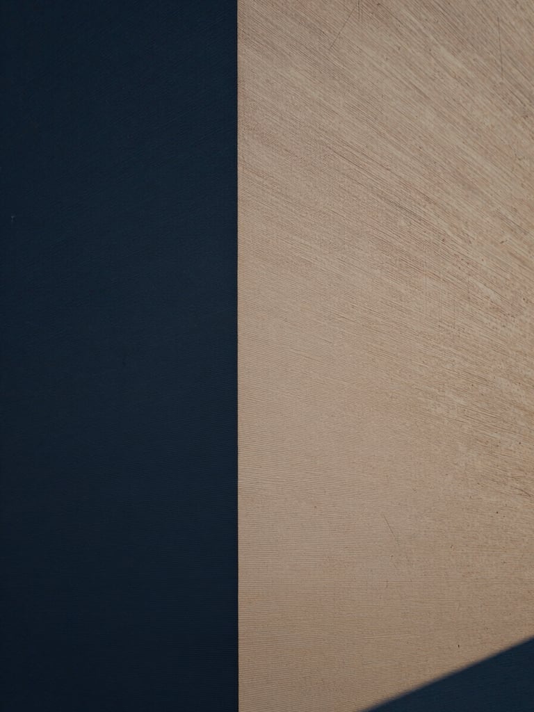 Abstract architectural diagram with fine technical lines, deep midnight blue and warm sand tones, minimalist composition, natural light, 35mm